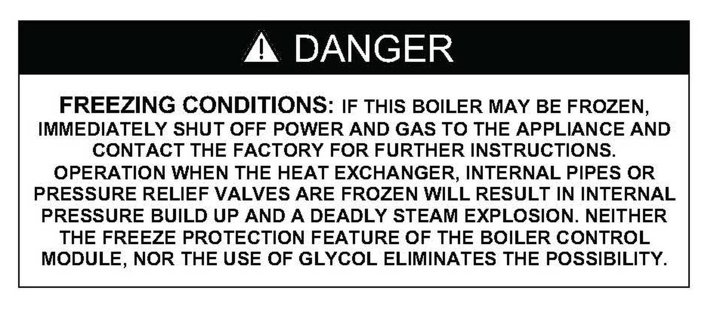 Boiler Warning label
