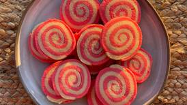 Pep up your Christmas cookie tray with red and white pinwheels