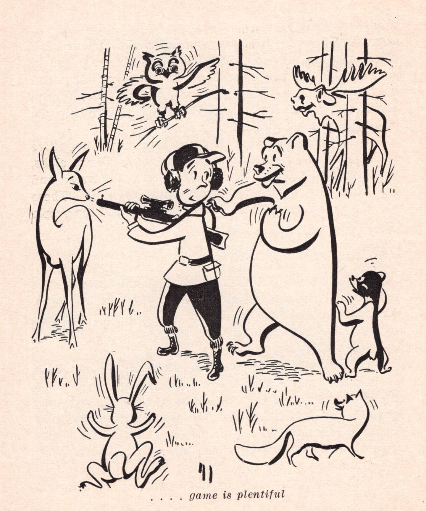 An illustration from the 1956 Pocket Guide to Alaska