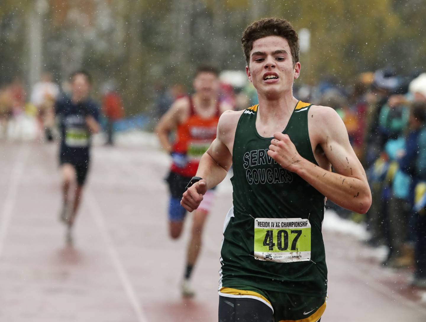 CIC championships, cross country, high school sports, october, snow, Cook Inlet Conference cross country championships