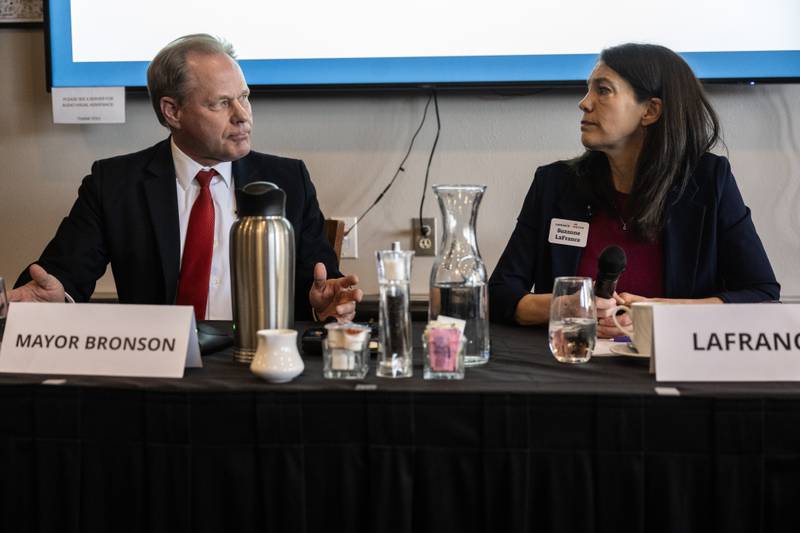 Bronson, LaFrance trade barbs in mayoral debate as Anchorage runoff election nears