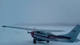 An Alaska bush pilot plays the role of pizza delivery man