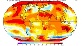 Record-crushing October keeps Earth on track for hottest year in 2015