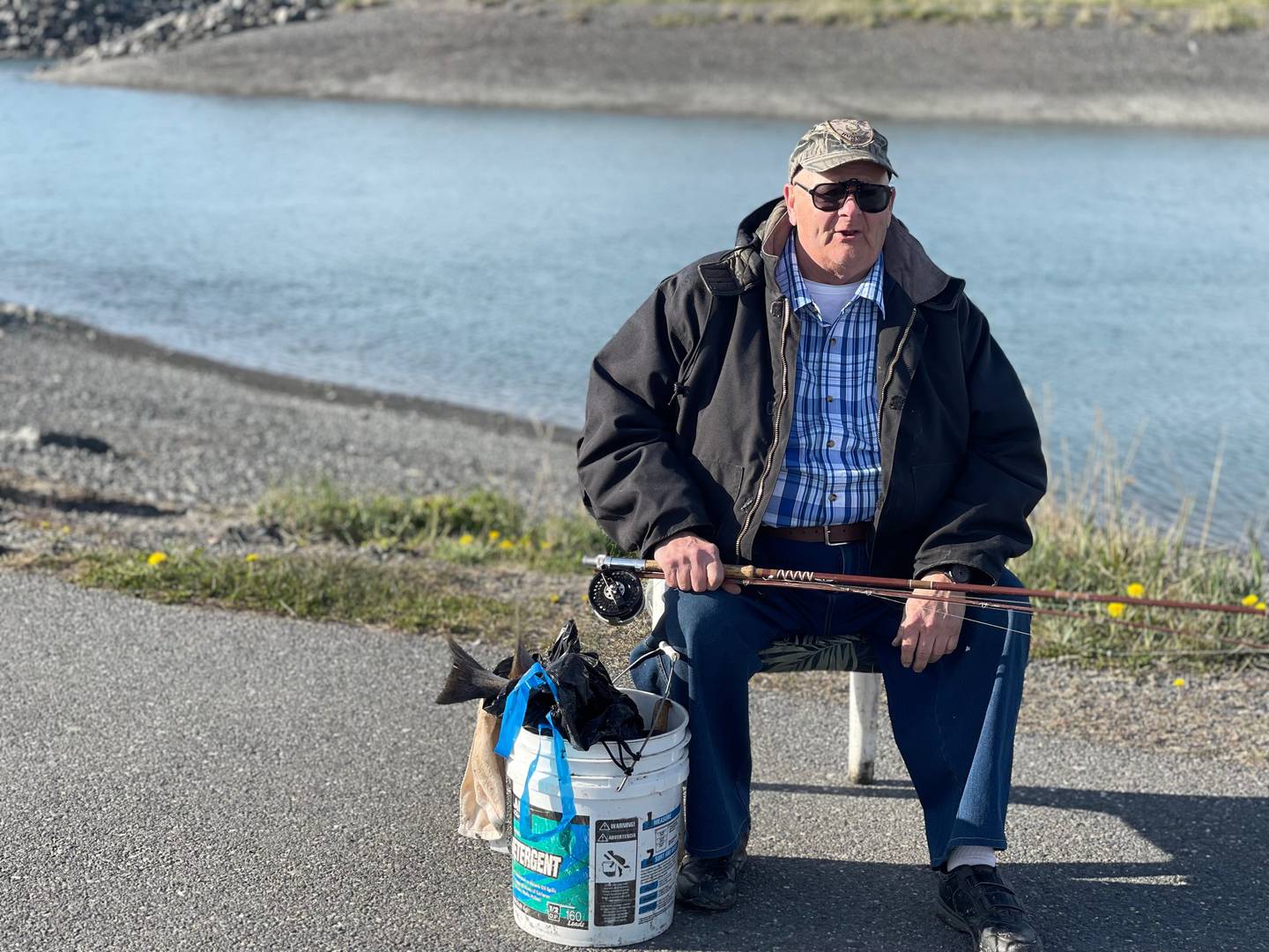 Tom Schroeder – also known as “The Mayor” of the Nick Dudiak Lagoon fishing hole – poses for a photo