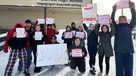 Utqiaġvik students among hundreds participating in statewide walkout protesting flat school funding and education bill veto