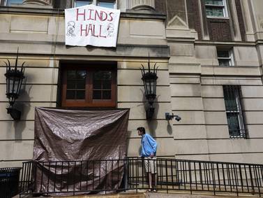 Columbia University threatens to expel student protesters occupying an administration building