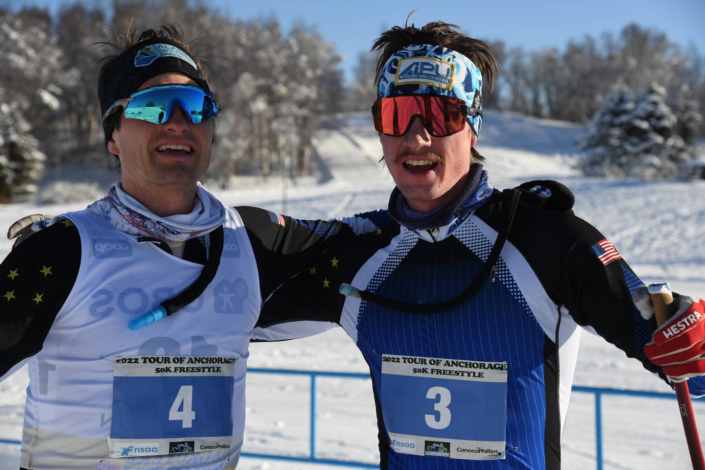 David Norris and Thomas OHara, Cross Country Ski, Cross Country Ski Race, Tour of Anchorage, Ski Race