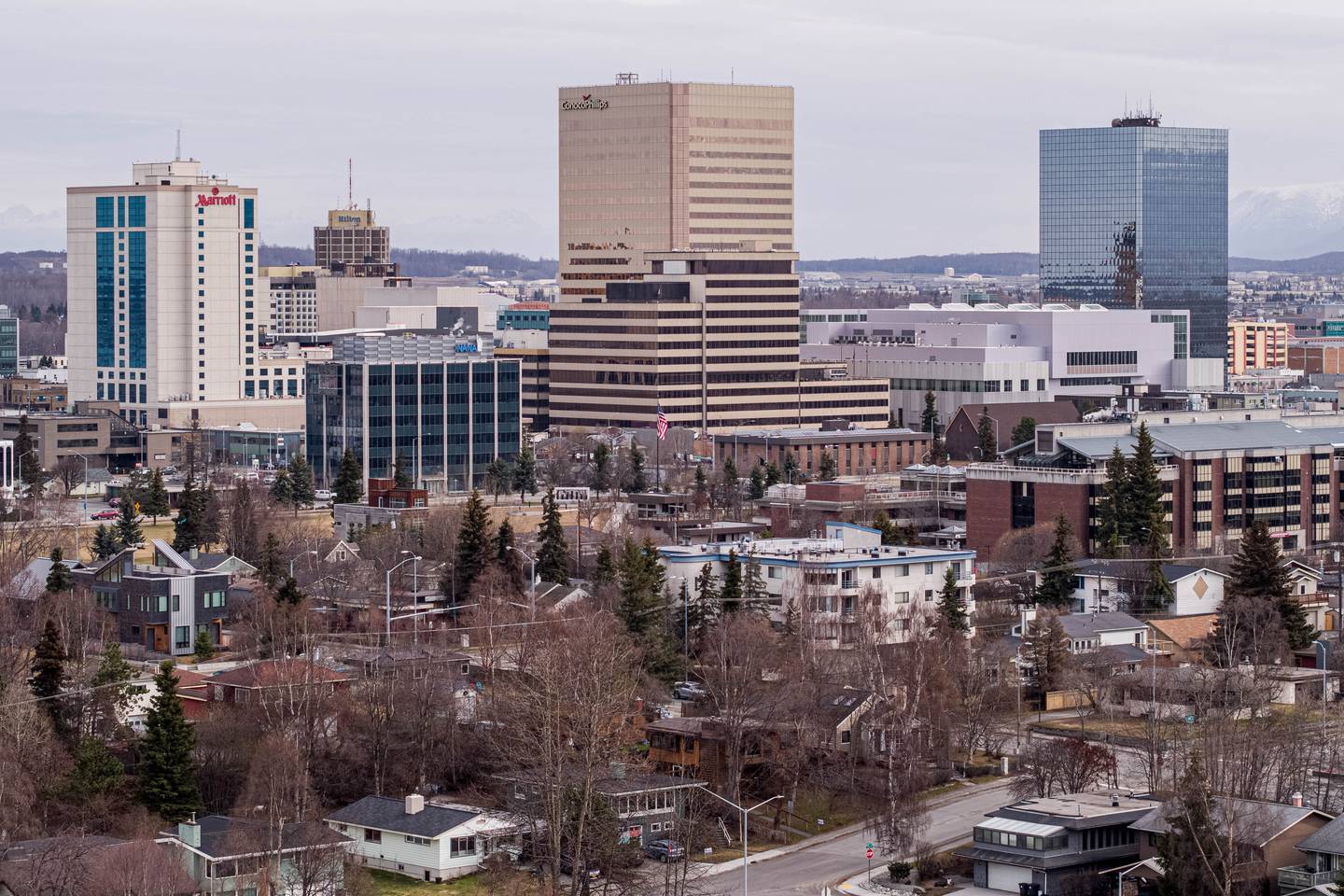 aerial, aerial photo, aerial photography, aerial photos, aerials, downtown, downtown anchorage