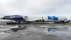 Former FedEx cargo jet makes one last trip, cruising the Glenn Highway to Big Lake 