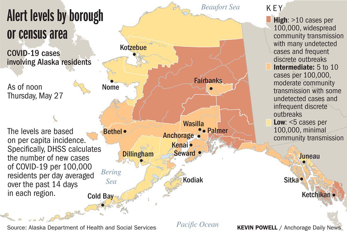 Seguimiento de COVID-19 en Alaska: 45 casos y no se informaron muertes el jueves