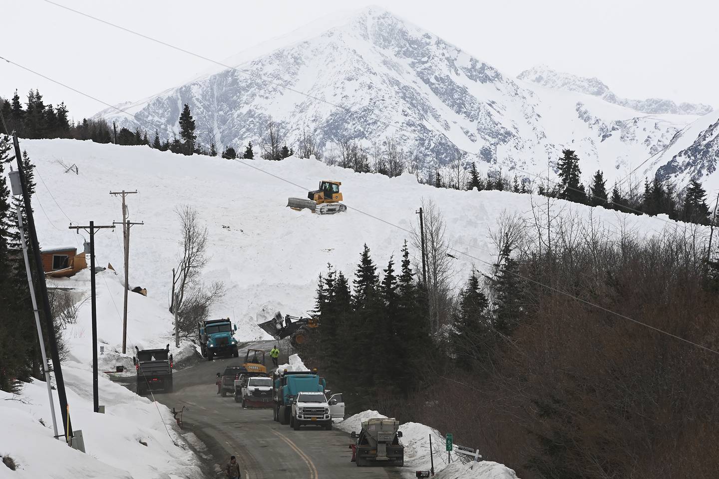 Hiland Road avalanche snow removal