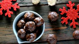 Just try not to eat these peanut butter balls right out of the fridge 