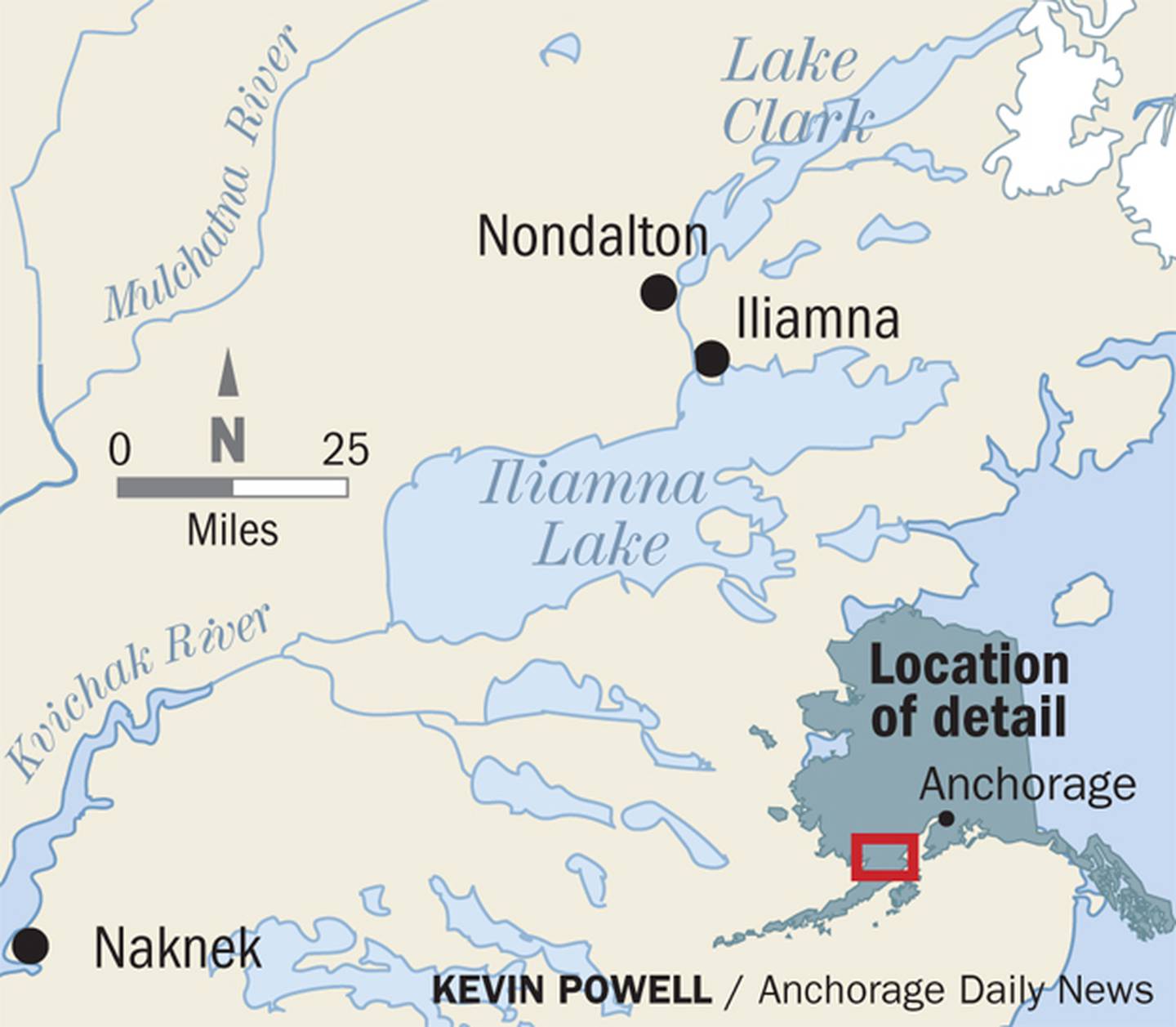 Iliamna Lake locator map