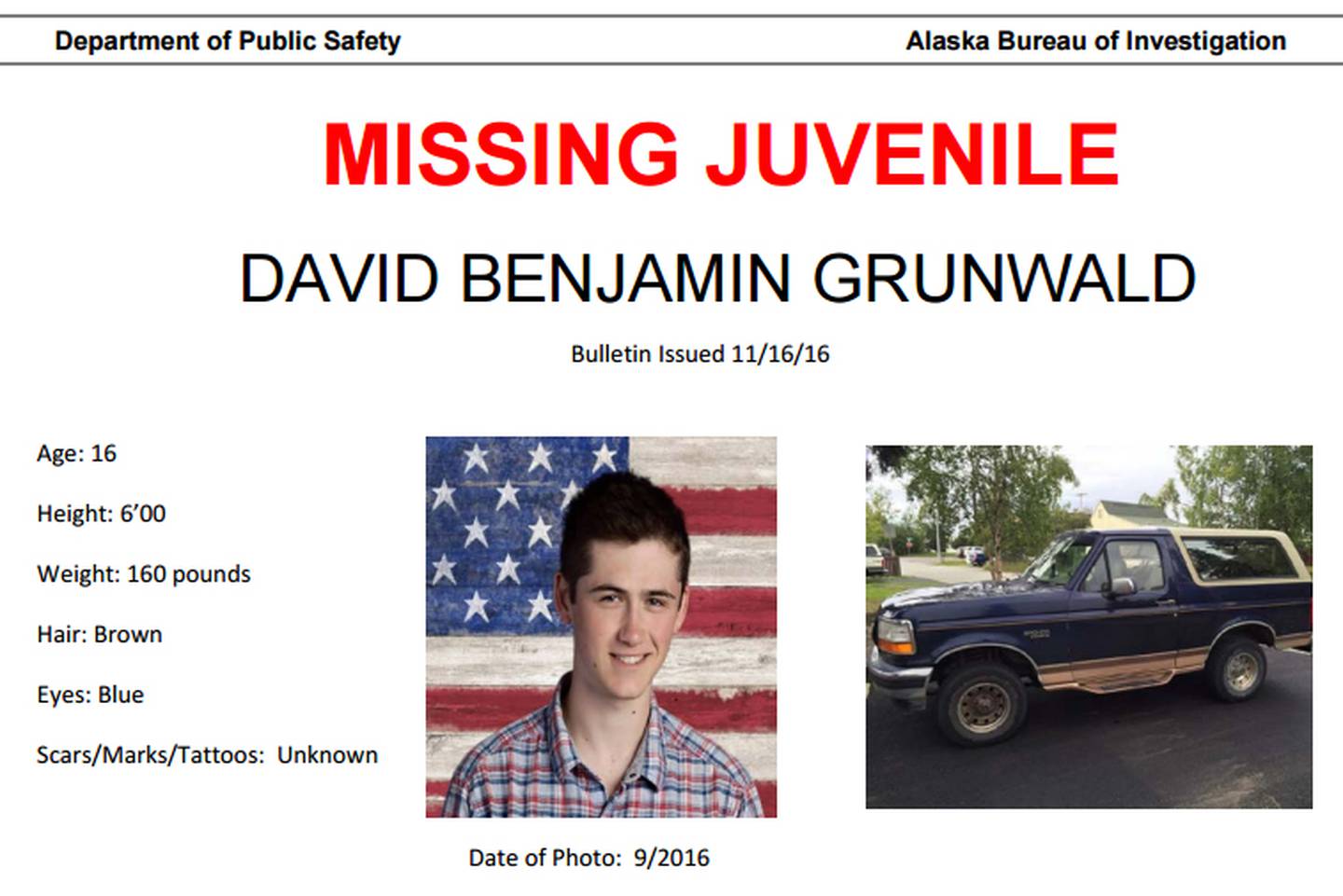 Missing David Grunwald poster
