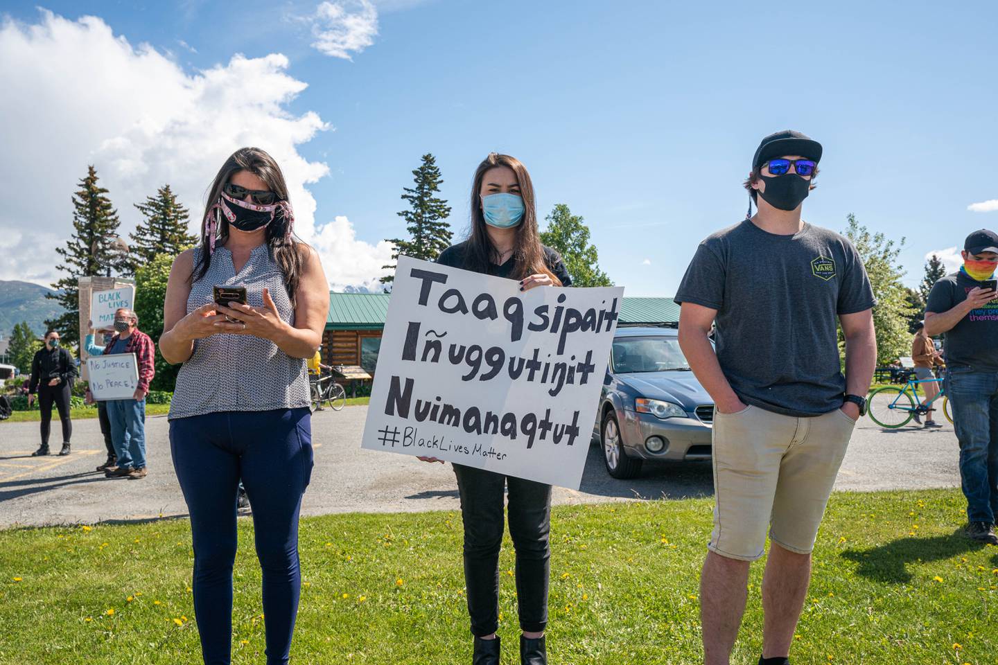 Inupiaq, Inupiat, Madison Engel, black lives matter, blm, march, palmer, protest, rally