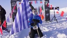 Dozens of runners brave the cold for North Pole Marathon on ice cap