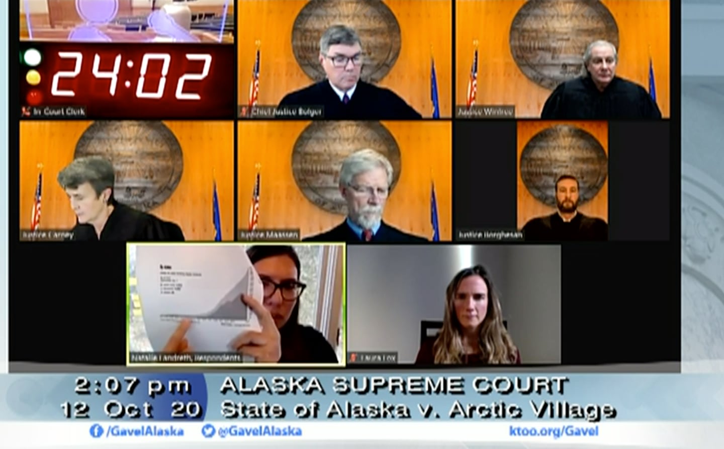 Alaska Supreme Court hearing