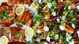 This sheet pan salmon will make you excited about defrosting Alaska fish in March