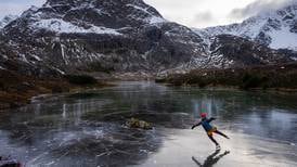 Alaskans drawn to alpine lakes for ‘once-in-a-decade’ ice skating conditions