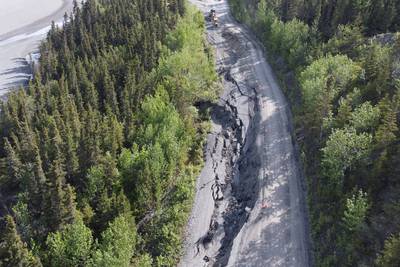 McCarthy Road closed near Chitina after partial collapse