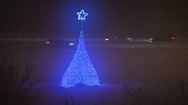 On dark Glenn Highway commute, lone holiday tree offers light, warmth