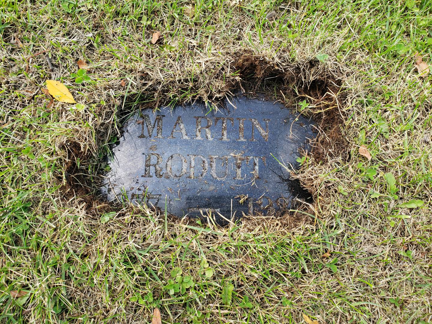 Grave marker for Martin Roduit