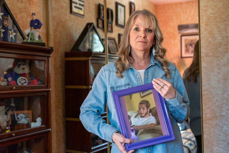 Marianne Sinisi, of Altoona, Pennsylvania, lost her 26-year-old son, Shawn, to an opioid overdose in 2018. (Nancy Andrews/TNS)