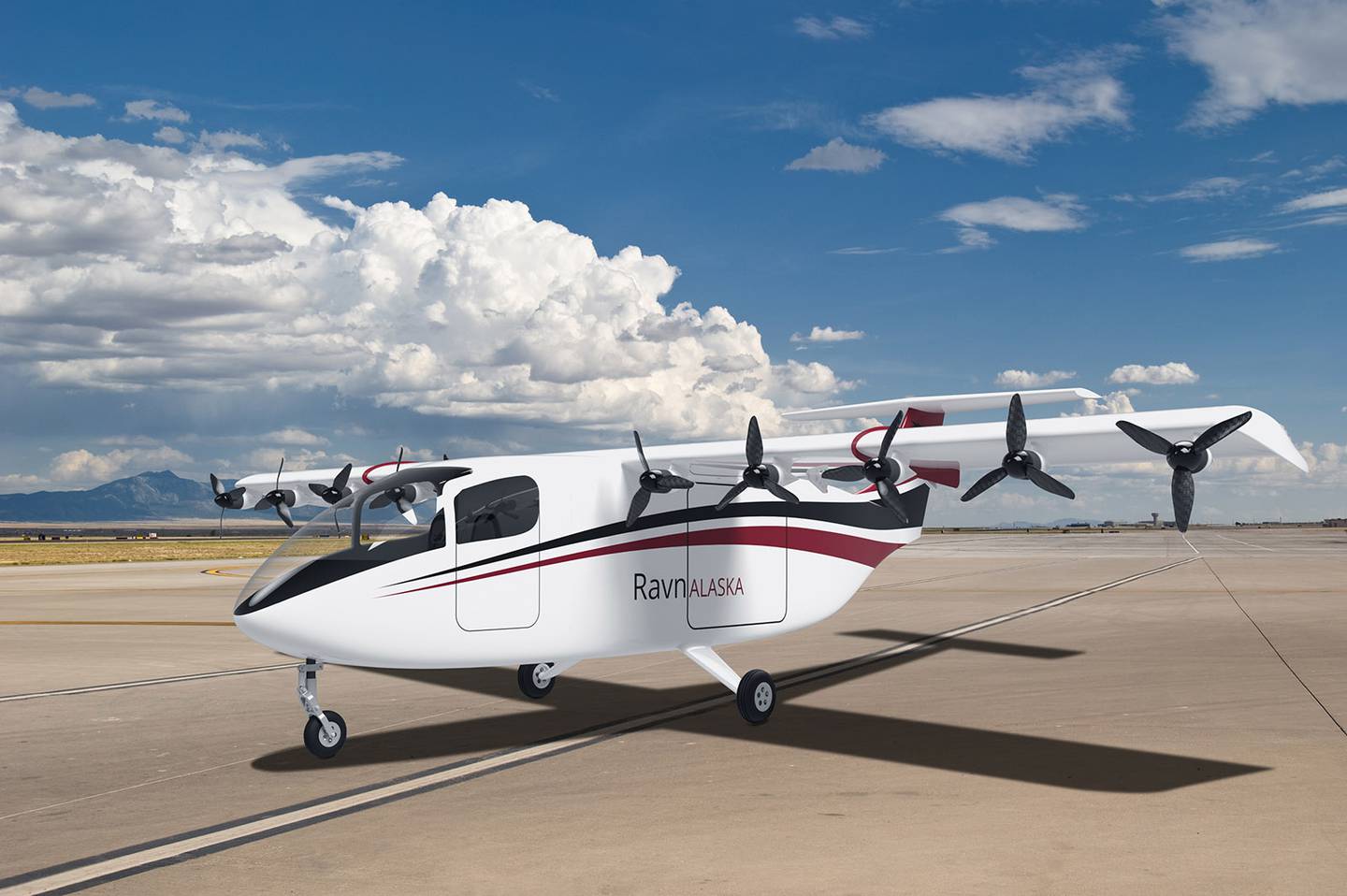 Airflow hybrid electric airplane for Ravn Alaska.